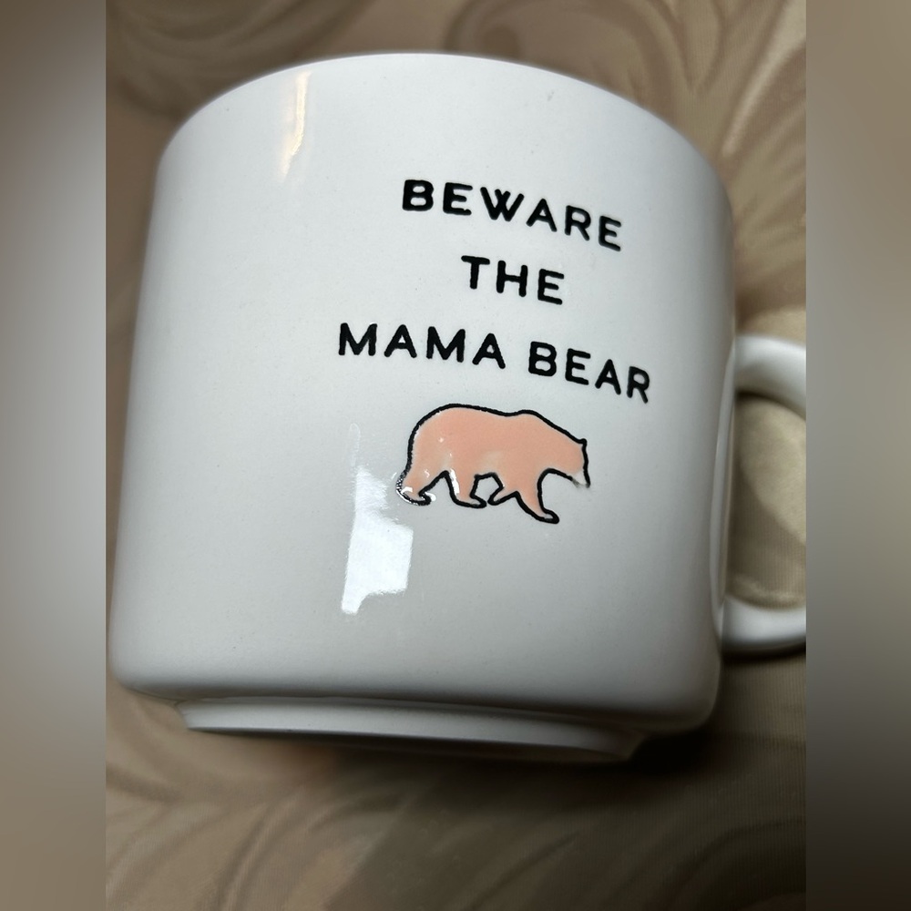 Beware the Mama Bear Mug, Cream & Pink, Coffee/Tea Cup - Picture 6 of 6